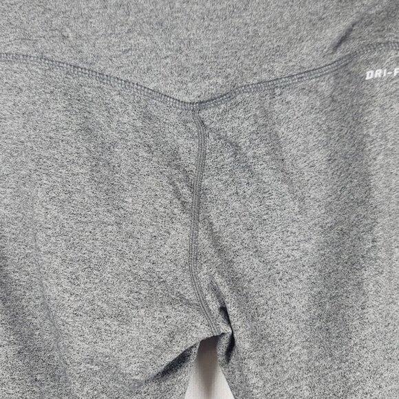 Nike Women's Dark Gray Heather Elastic Waist Athletic Compression Leggings Sz M - Picture 6 of 8